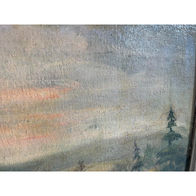 Jasmine Decker 1953 Hudson Valley Landscape Oil on Board Painting For Sale - Image 9 of 11