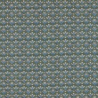 Morris & Co Bellflowers Fabric in Indigo/Thyme - a Sample For Sale