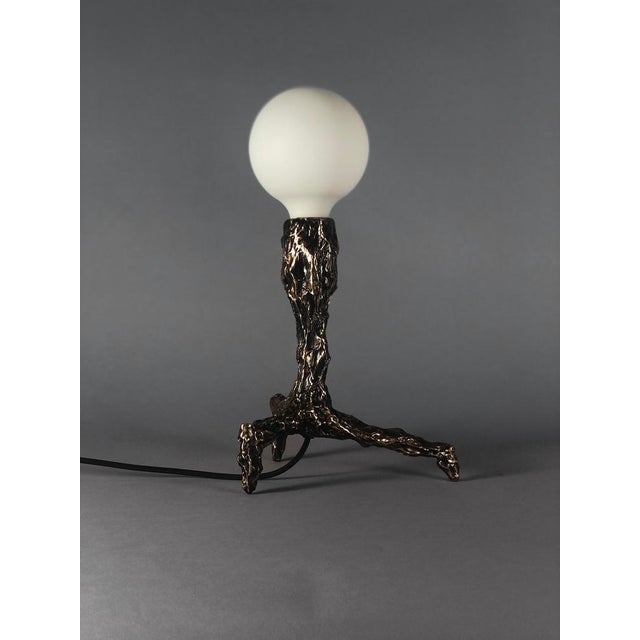 Sweet Thing Small Lamp in Patinated Cast Bronze by William Guillon For Sale - Image 10 of 18