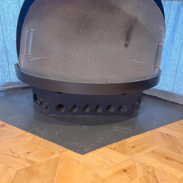 Red 1960s Vintage Red Enamel Cone Fireplace Freestanding For Sale - Image 8 of 12