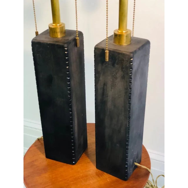 Angelo Donghia Donghia Glass Lamps-Mattone - A Pair For Sale - Image 4 of 8