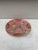 French Pink Majolica Parakeets Plate Salins, Circa 1890. Rare pink background.