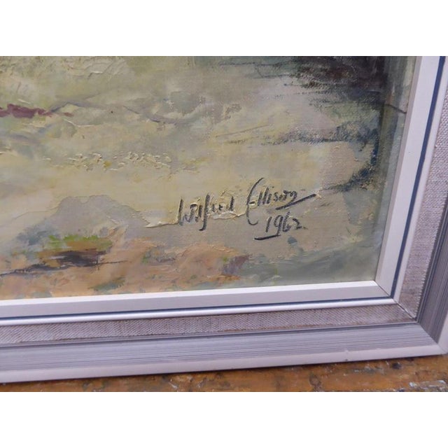 Wilfred Ellison, Castle View, 1962, Oil Painting on Wood, Framed For Sale - Image 3 of 12