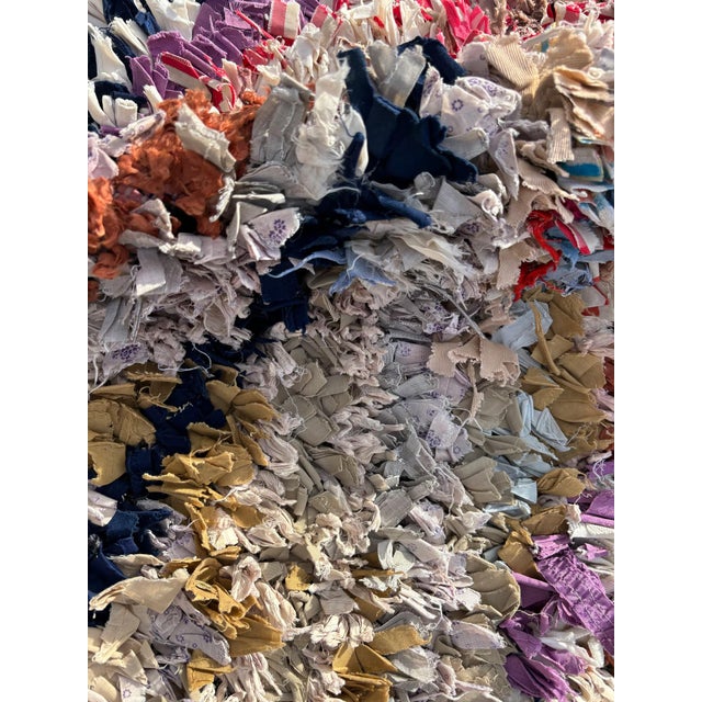 Textile Stunning Berber Moroccan Boucheoruite Cotton Rug For Sale - Image 7 of 10