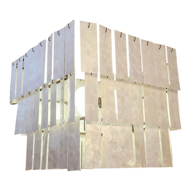 Mermelada Estudio for Cb2 Celina Capiz Shells Tiered Chandelier For Sale