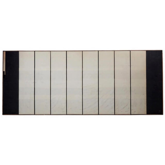 Contemporary Large Korean Ten-Fold Floor Screen of Chinese Poem in Seal Script by Du Fu For Sale - Image 3 of 15