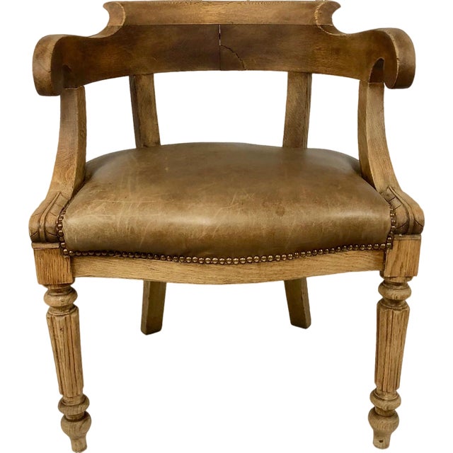 Louis Philippe Office Chair in Oak, 1800s For Sale