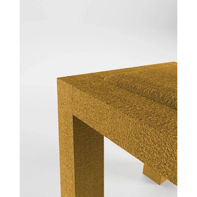 Contemporary Modern Raw Chair in Mustard Bouclé from Collector For Sale - Image 3 of 6