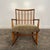 1950s mid century modern Hans J. Wegner Oak rocking chair produced by Mikael Laursen model ML-33. This early modern chair...