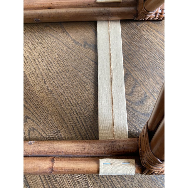 Late 20th Century Vintage Campaign Style Bamboo Rattan Luggage Rack Chairish