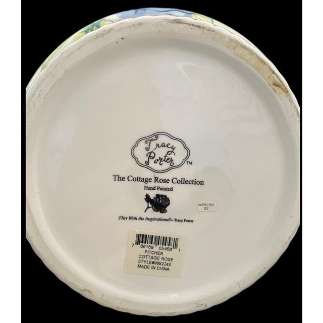 Cottage Rose Hand Painted Pitcher by Tracy Porter: This charming pitcher features a whimsical design with vibrant floral...