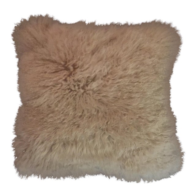 24" Mongolian Lamb Fur Pillow Cover Chairish