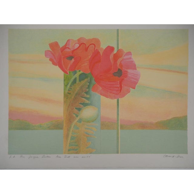 Pierre GARCIA-FONS (1928-2016) Still Life by the Lake Original color lithograph Signed in pencil Marked as Artist's Proof...