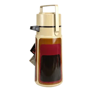 Mid-Century Retro Tri-Color Pump Top Travel Crafe Thermos