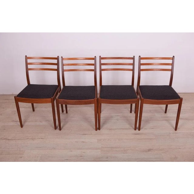 Fabric and Teak Dining Chairs by Victor Wilkins for G-Plan, 1960s, Set of 4 For Sale - Image 11 of 11