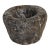 18th Century Granite Stone Bowl Charcoal Gray Black 8.7 Lb Mortar Planter For Sale