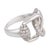 Gucci Mid 20th Century Gucci Diamond 18k White Gold Horsebit Ring, Size 7 For Sale - Image 4 of 7