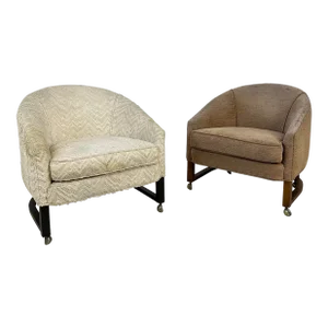 Pair of Barrel Back Harvey Probber Style Chairs