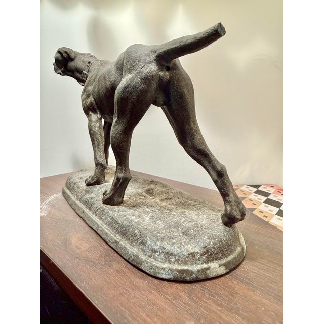 Early 20th Century Cast Metal Dog Statue For Sale In Milwaukee - Image 6 of 10