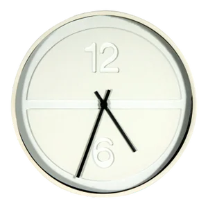 Mid Century Modern Howard Miller White Pill Wall Clock by George Nelson