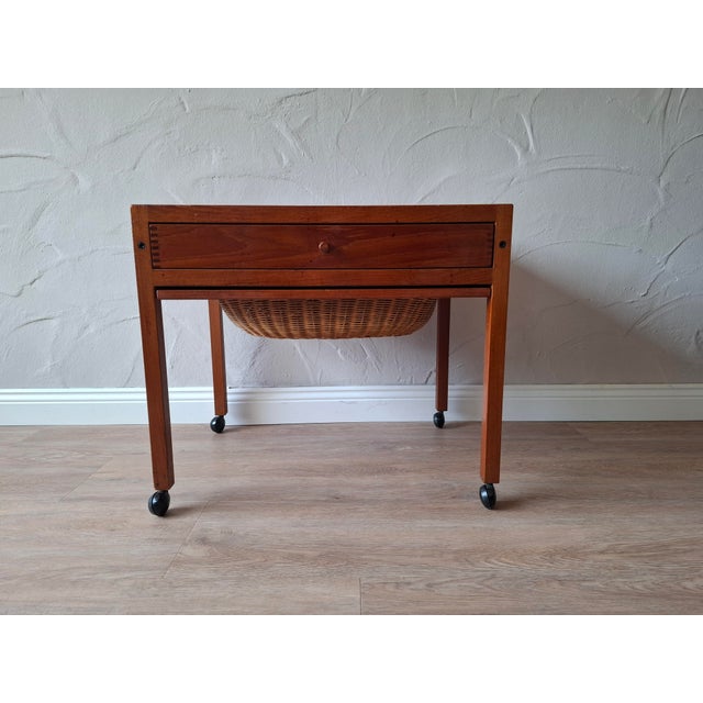 Danish Sewing Trolley in Teak, 1960 For Sale - Image 6 of 7