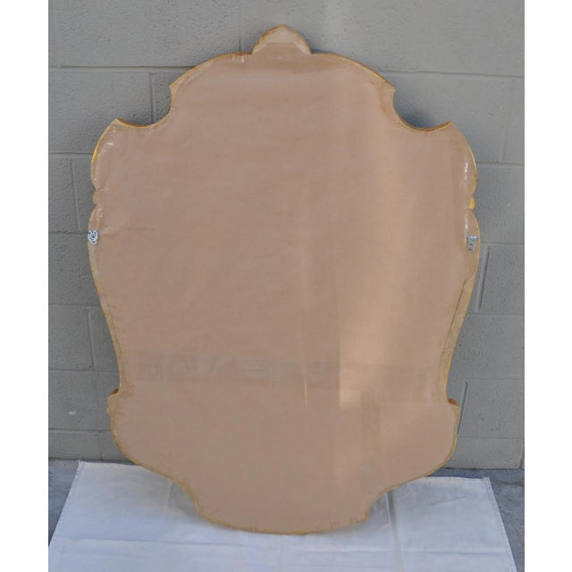 Carolina Mirror Company Large 1970s Gold Framed Wall Mirror For Sale - Image 4 of 7