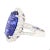Early 21st Century 15.46 Carat Oval Cut Fine Tanzanite and Diamond Halo Ring in 18k White Gold With, Size 7 For Sale - Image 5 of 9