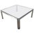 Vintage French Steel and Glass Coffee Table For Sale - Image 9 of 9