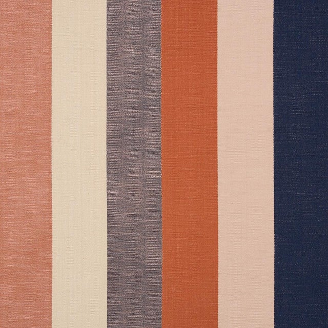 Traditional Schumacher Appino Stripe Fabric In Sunset For Sale - Image 3 of 5