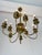 Gold Art Deco Nine-Light Brass Chandelier, 1940s For Sale - Image 8 of 14