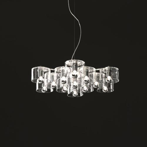 Suspension lamp 'fiore' 433 designed by marta laudani & marco romanelli in 2007. Suspension lamp in transparent blown...
