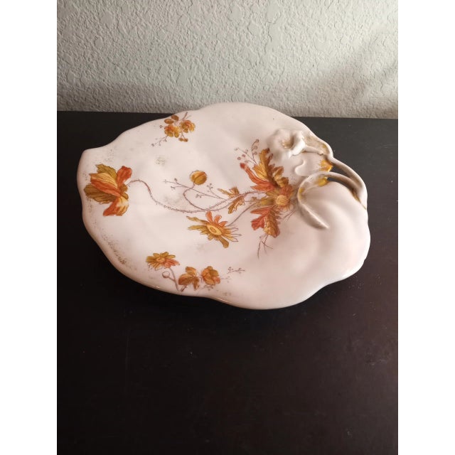 Ceramic 1950s Limoges France Leaf Trinket Dish For Sale - Image 7 of 8