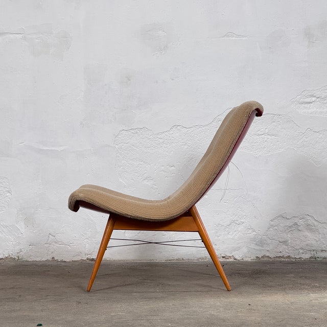 Mid-Century Easy Chair attributed to Jindřich Halabala for Český Nábytek, 1950s For Sale - Image 6 of 11