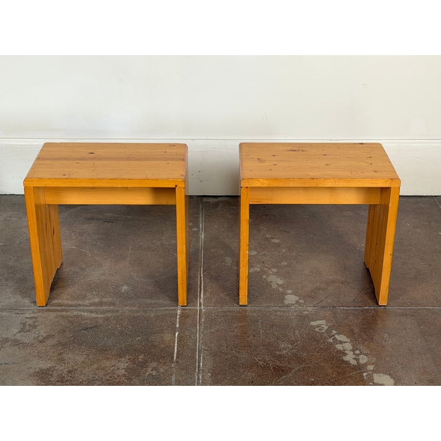 1970s Vintage 1970s Attributed to Charlotte Perriand Stools For Sale - Image 5 of 11