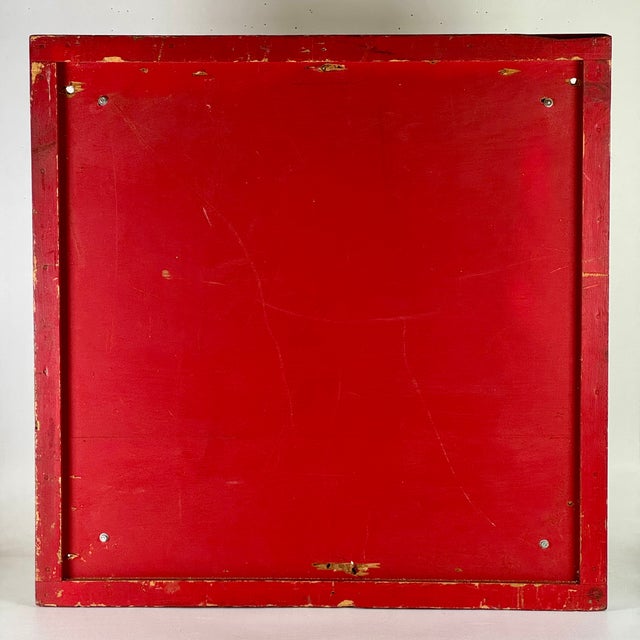 Rare to Market Vintage Carnival Fairground Polkadot Dart Board in Red Wood Frame For Sale - Image 9 of 9