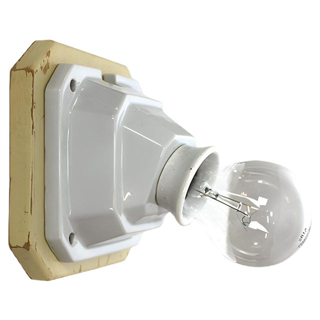 Antique Porcelain Sconce from Brunquell, 1910s For Sale