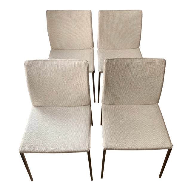1990s Solid Aluminum Frame Dining Side Chairs, Set of 4 For Sale