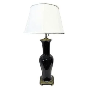 1970s Black Warren Kessler Lamp