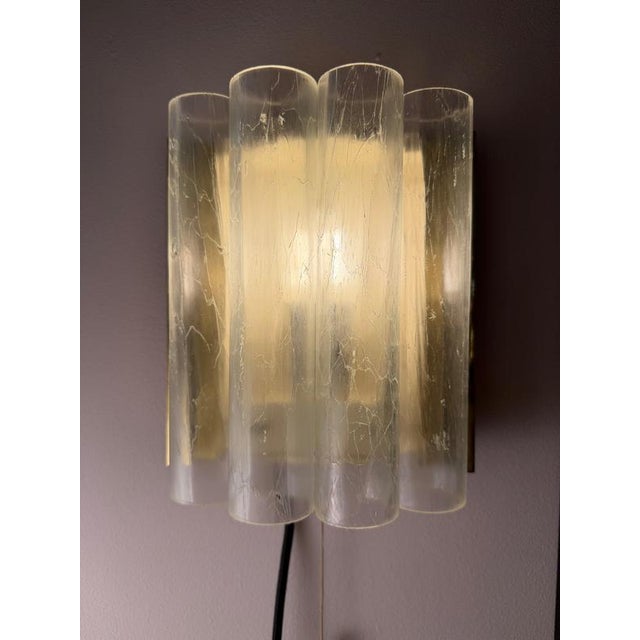 Wall Lamp in Frosted Glass and Brass from Doria, 1960s For Sale - Image 11 of 11