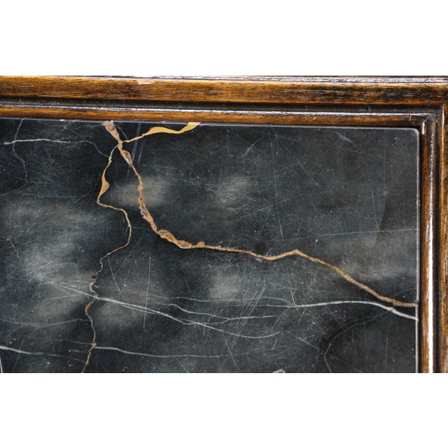 Antique Belle Epoque French Louis XV Style Walnut Marble Side Table Plant Stand For Sale - Image 17 of 18