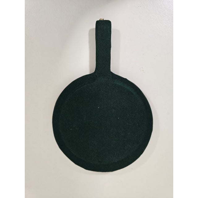 Charming "Cléo" hand mirror created by Mithé Espelt, a major figure in 20th-century French ceramics. Made of glazed...