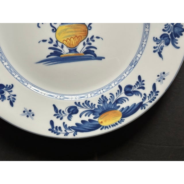 French Country Style Blue and Yellow Decorative Plate For Sale In New York - Image 6 of 10