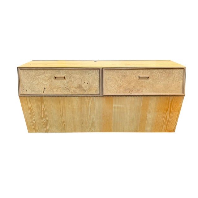 Henredon Vintage Henredon Scene Two Olive Wood Queen Size Headboard For Sale - Image 4 of 11