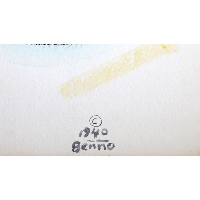 Three Synonyms Caligraphy, Benjamin Benno Painting Chairish