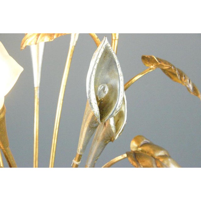 Metal Hollywood Regency Gold Leaf Floor Lamp by Hans Kögl For Sale - Image 7 of 8
