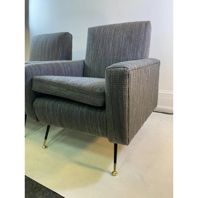 1950s Marco Zanuso Mid-Century Modern Italian Armchairs Designed - A Pair For Sale - Image 9 of 11