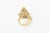 Vintage 18k Gold Italian Sculptural Bamboo Design Elongated Ring, Size 6.5 For Sale - Image 10 of 12