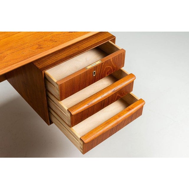 Svend Age Madsen Freestanding Desk in Teak h.p. Hansen Denmark 1960 For Sale - Image 14 of 16