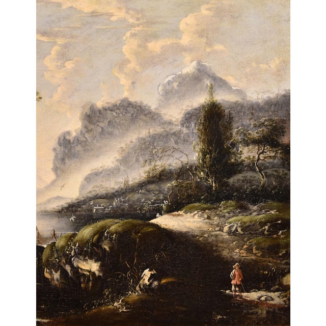 17th Century Hans De Jode, Winter Landscape, 1650, Oil on Canvas For Sale - Image 5 of 14