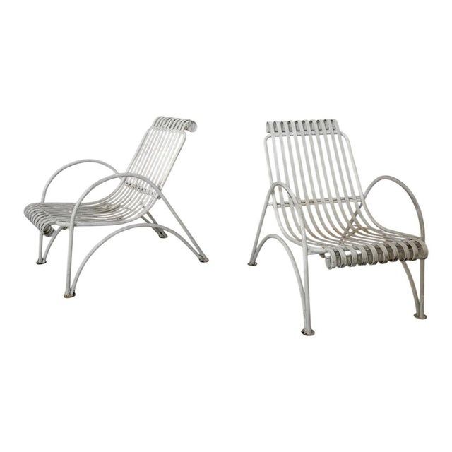 Italian Outdoor Armchairs, 1950s, Set of 2, in Worn conditions. Designed 1950 to 1959